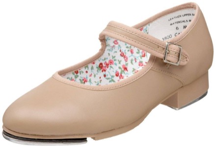 Caramel Mary Jane velcro tap shoe, Capezio style 3800C